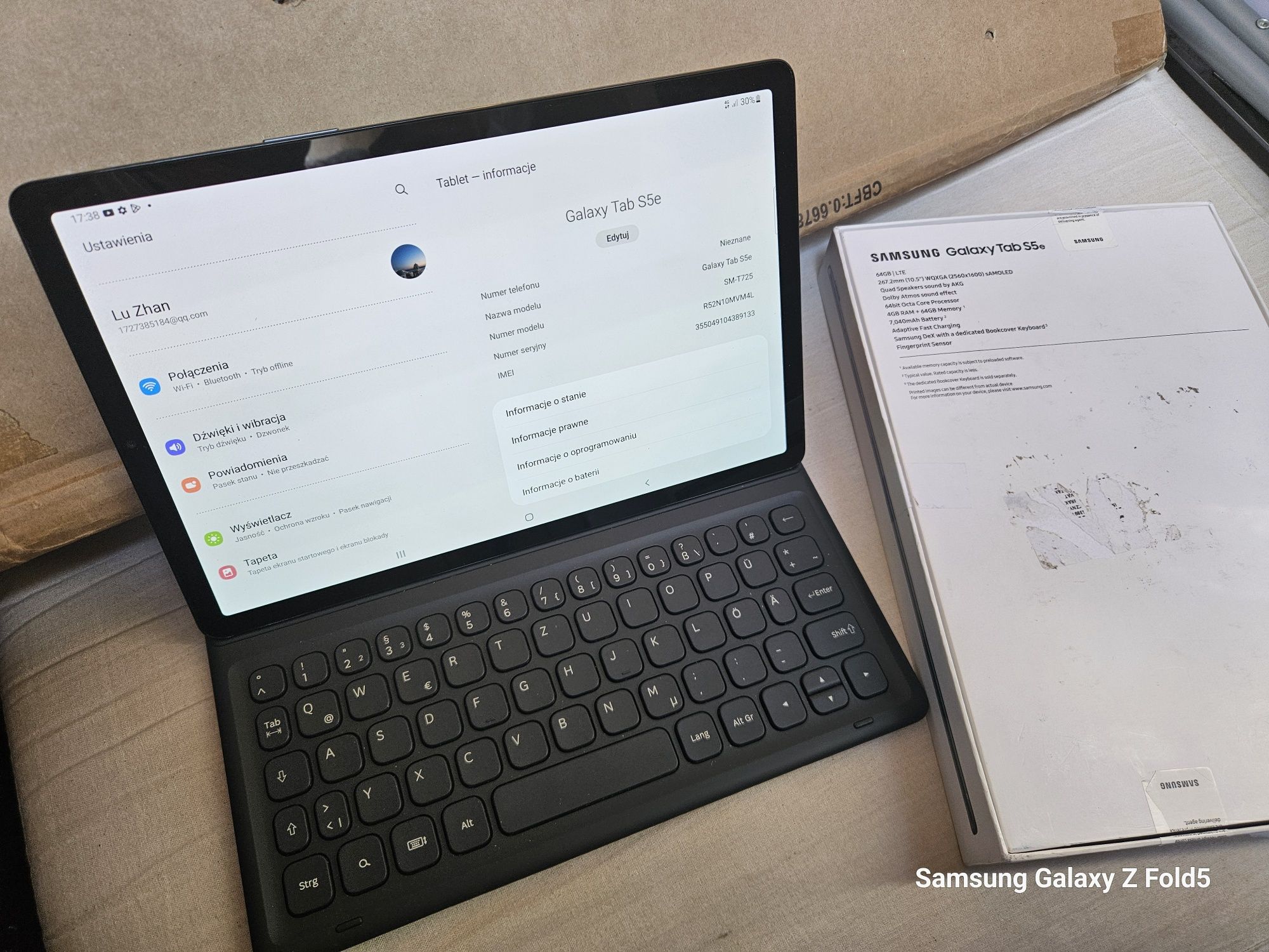 Samsung Galaxy Tab S5e, LTE,Super Stan,Book Cover Keyboard,Samsung Dex