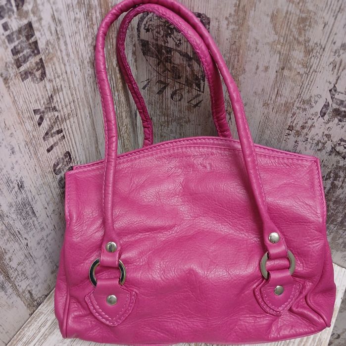 Сумка шкіряна рожева Італія