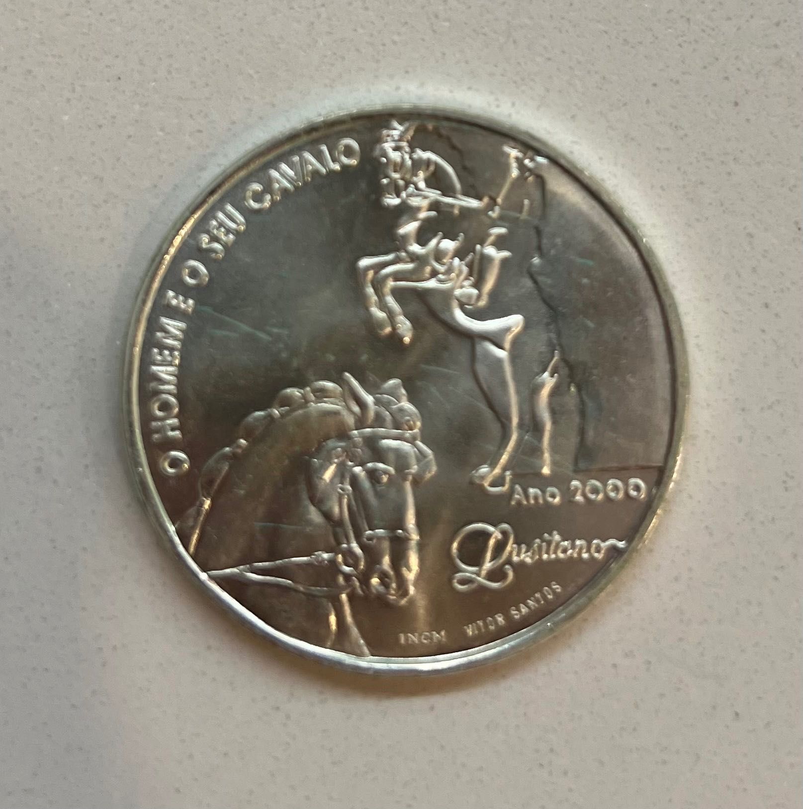 Moeda 1000 Escudos 2000 - O Homem e o Seu Cavalo - Prata