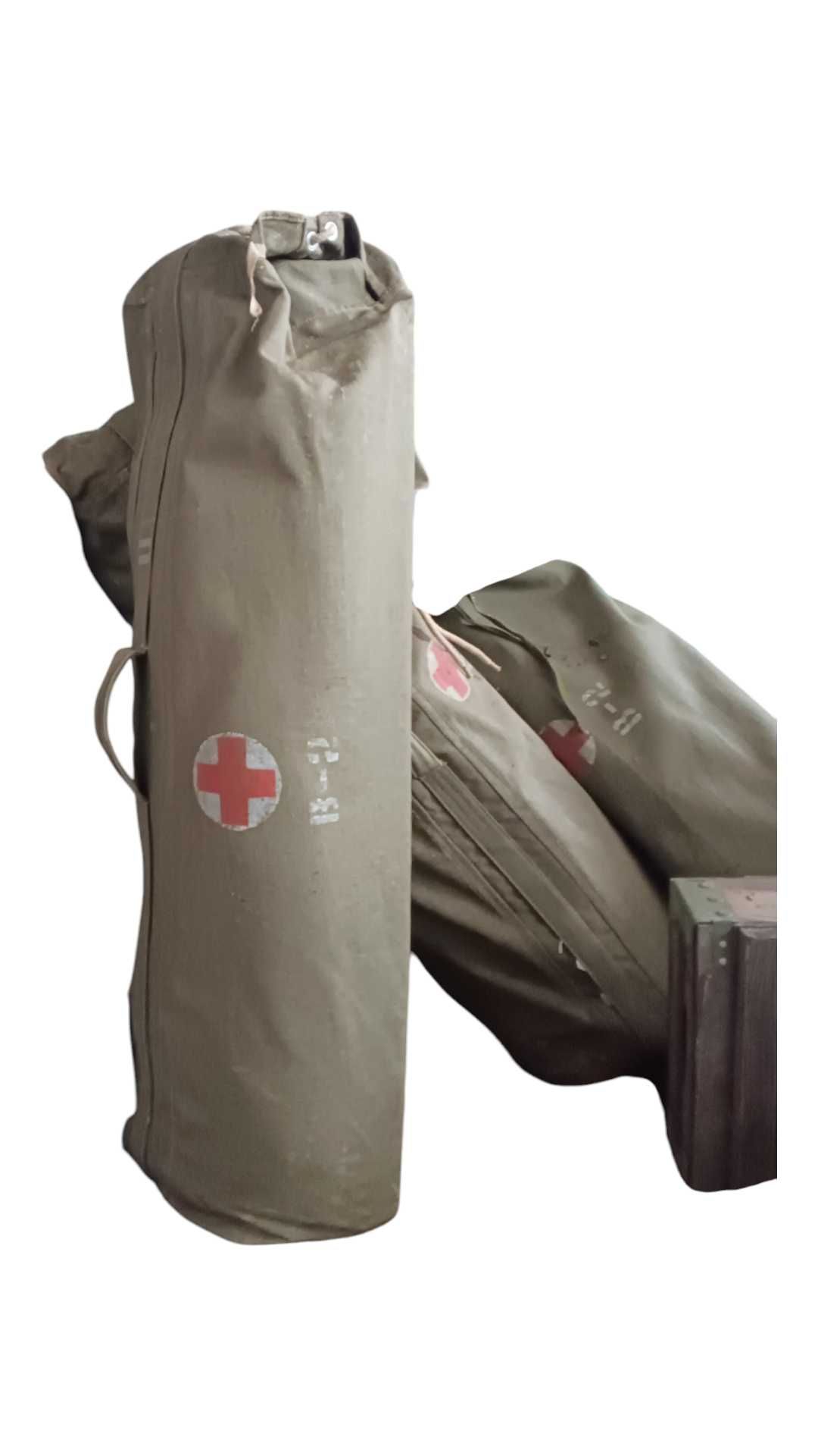 WOREK, worki medyczny wojskowy transportowy brezentowy 112x55 cm. ORYG