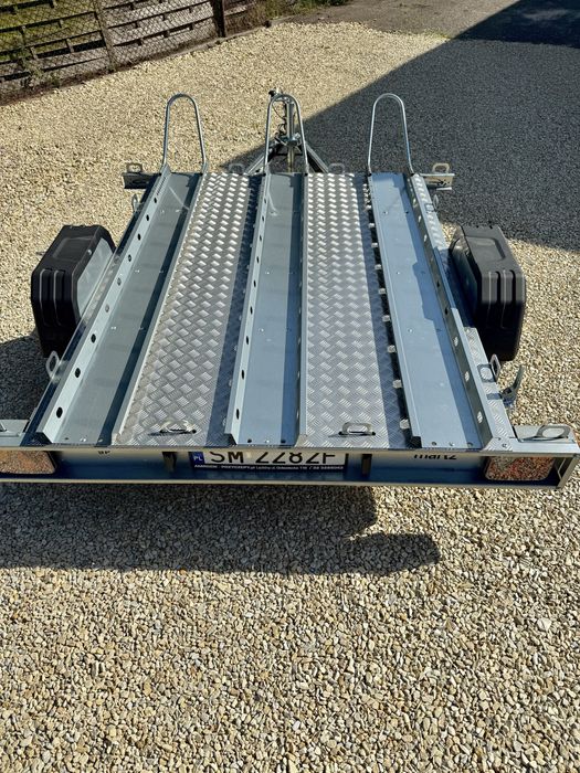 WYNAJEM Przyczepa Motocyklowa Trzy Stanowiskowa