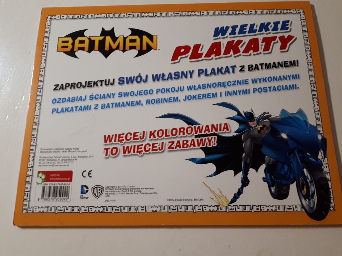 24 plakaty z Batmanem do samodzielnego pokolorowania