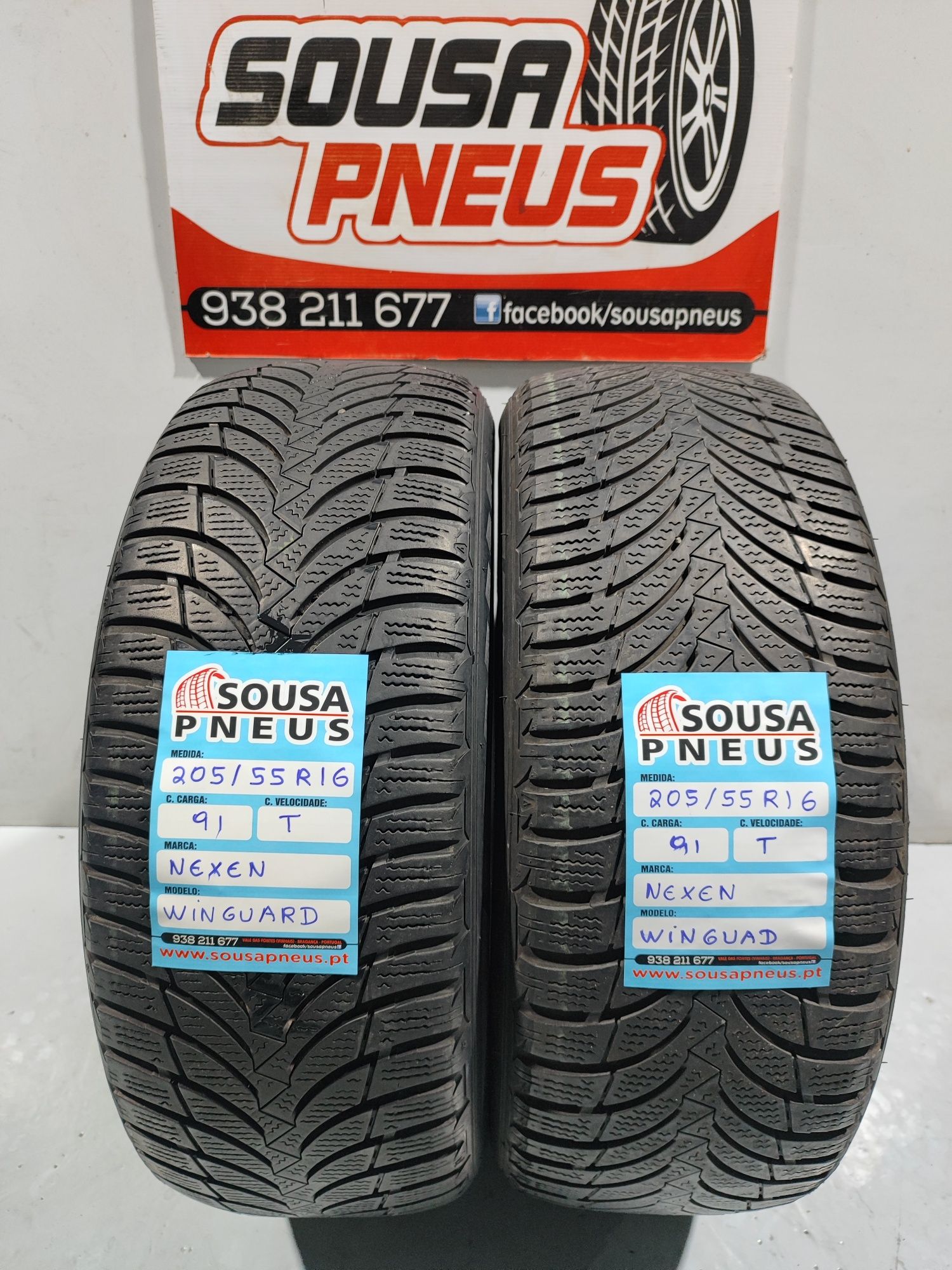 2 pneus semi novos 205-55R16 Nexen - Oferta dos Portes