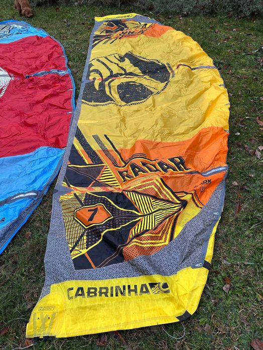 Zestaw set 3 pancernych kite 'ów Cabrinha Radar 7,10,14m+BAR  stan bdb