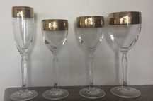 Serviço de 48 copos vintage em Cristal Bohemia