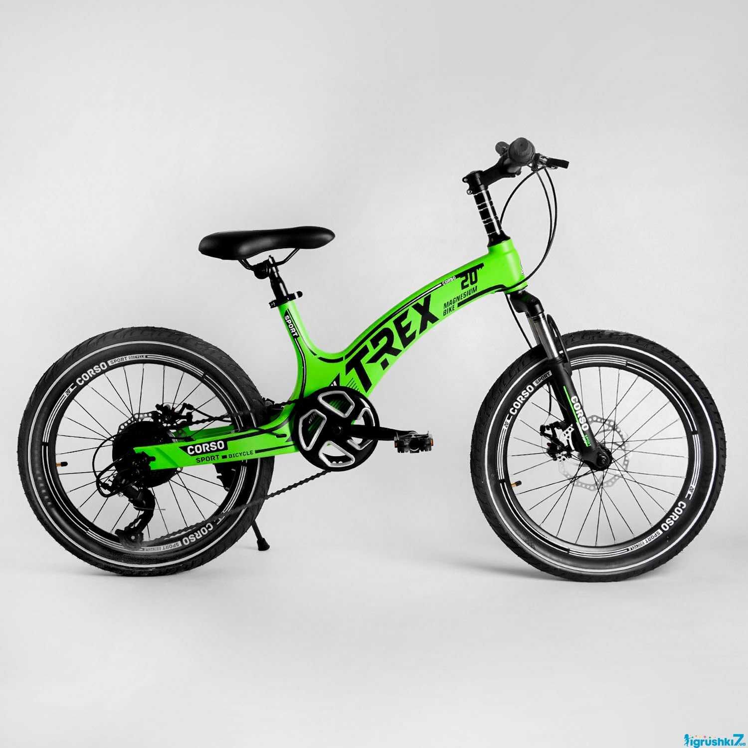 Крутой подростковый велосипед 20" CORSO T-REX литые диски