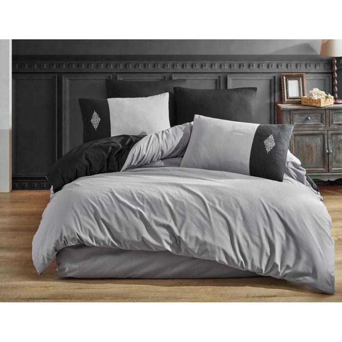 Постельное белье Carabella ранфорс с вышивкой евро