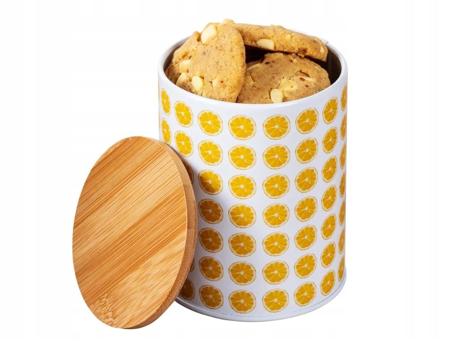 Metalowy Pojemnik Z Bambusową Pokrywką Wenko