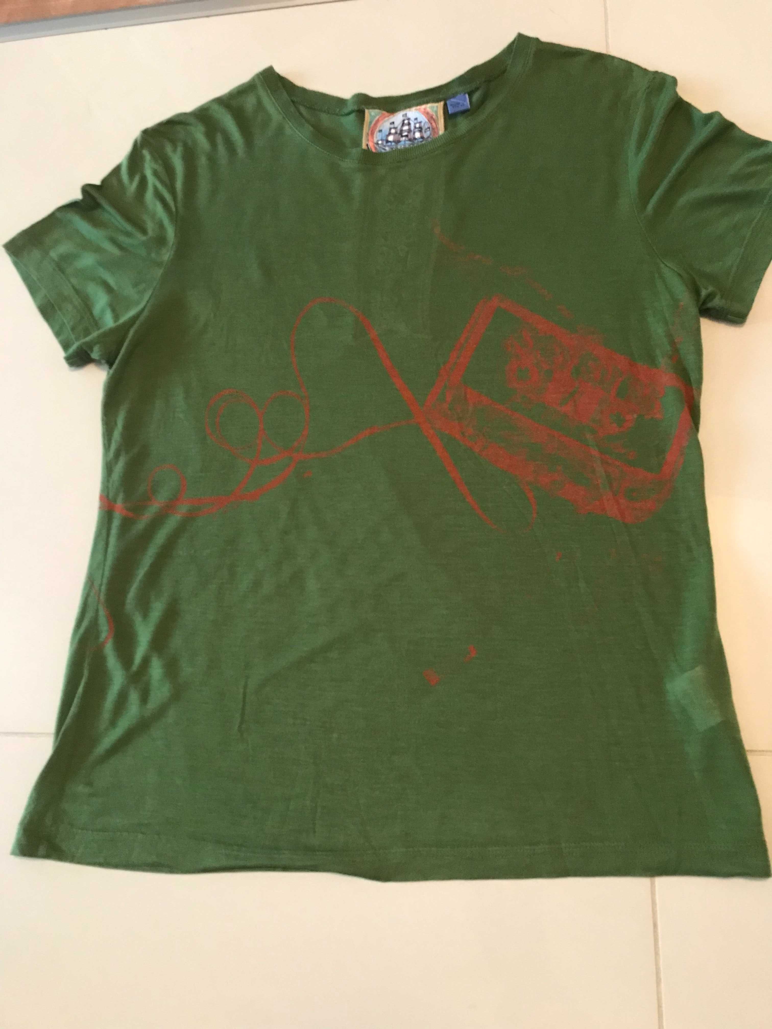 T-shirt z ryonu L.A.M.B unikat z kasetą magnetofonową z 2005