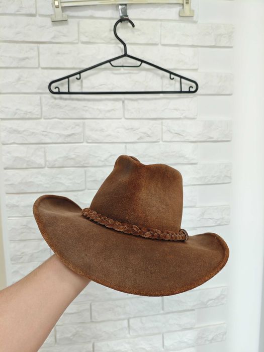 Minnetonka USA ковбойський капелюх L / M чоловічий шкіряний коричневий