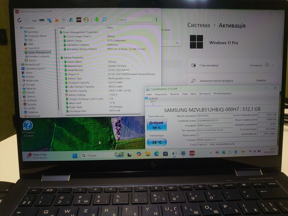 HP Elitebook Dragonfly G2 13,3", i7-1165G7, 16Gb, SSD 512Gb