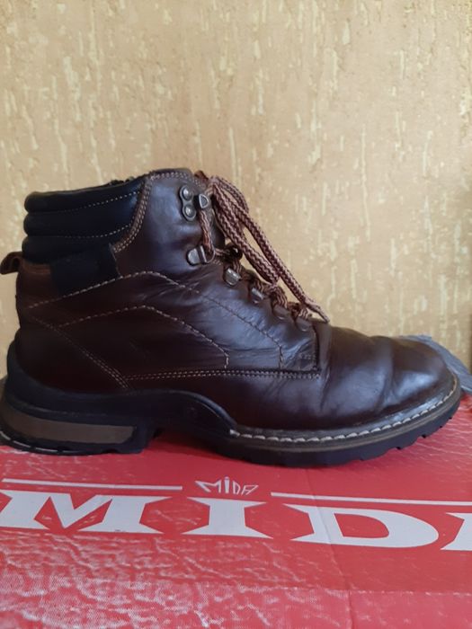Ботинки мужские зимние кожаные