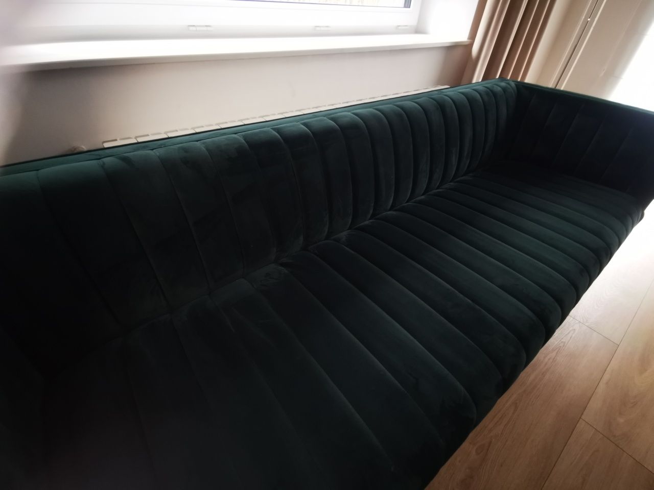 Sofa stylowa kanapa  velvet butelkowa zieleń  NOWA