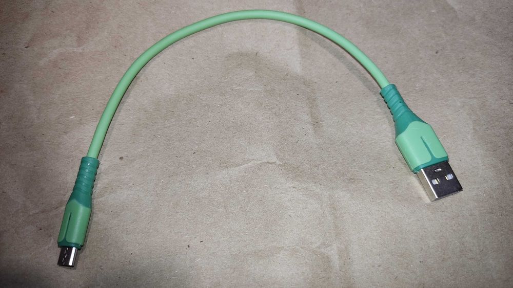 Шнур 25см с подсветкой micro USB на USB