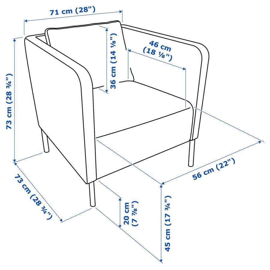 2 fotele z ikea EKERÖ czarne