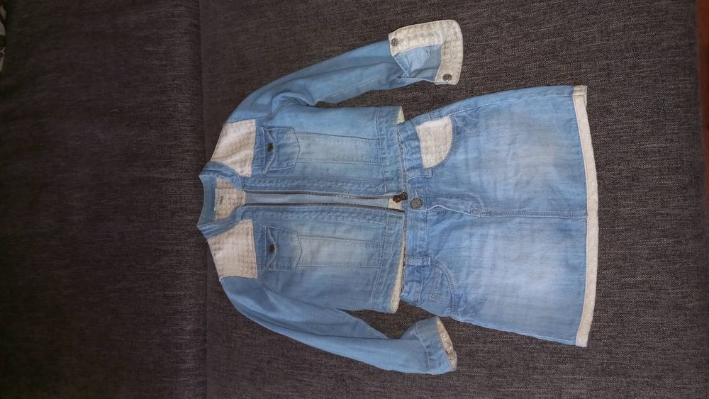 Джинсовый костюм куртка юбка chicco