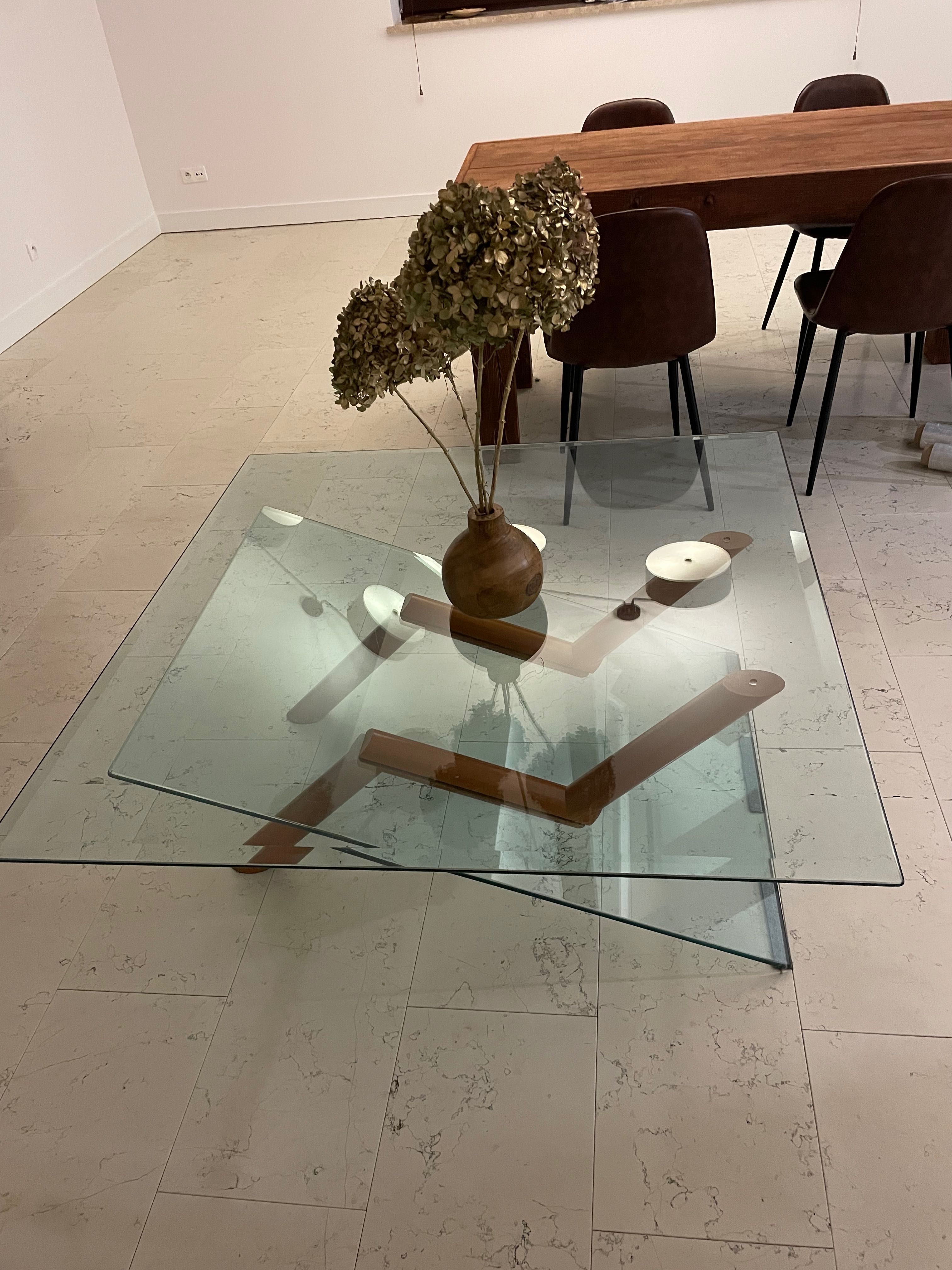 Stół szklany kwadratowy 120 x 120