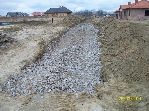 Utwardzanie dróg dojazdowych placów parkingów gruz kruszywo mielone