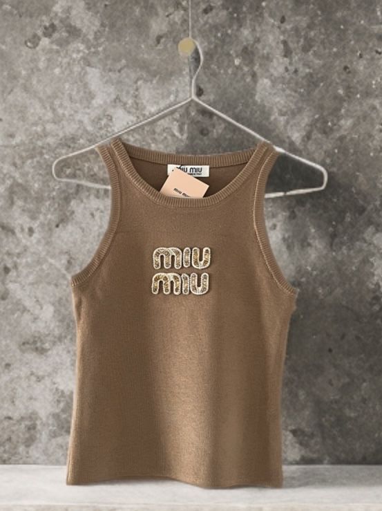 Top bluzka miu miu cyrkoniowa