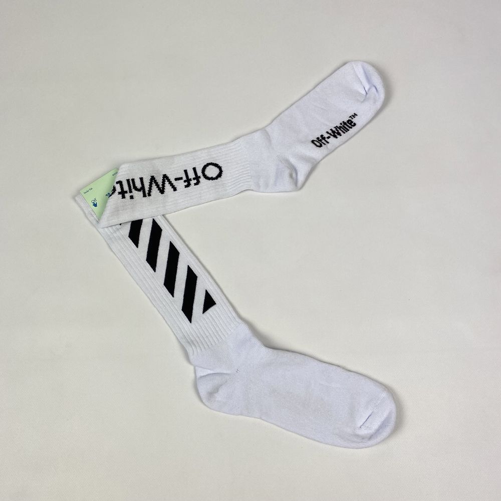 Носки Off-White Diag Mid Length Socks omra001r21kni0030110 оригинал