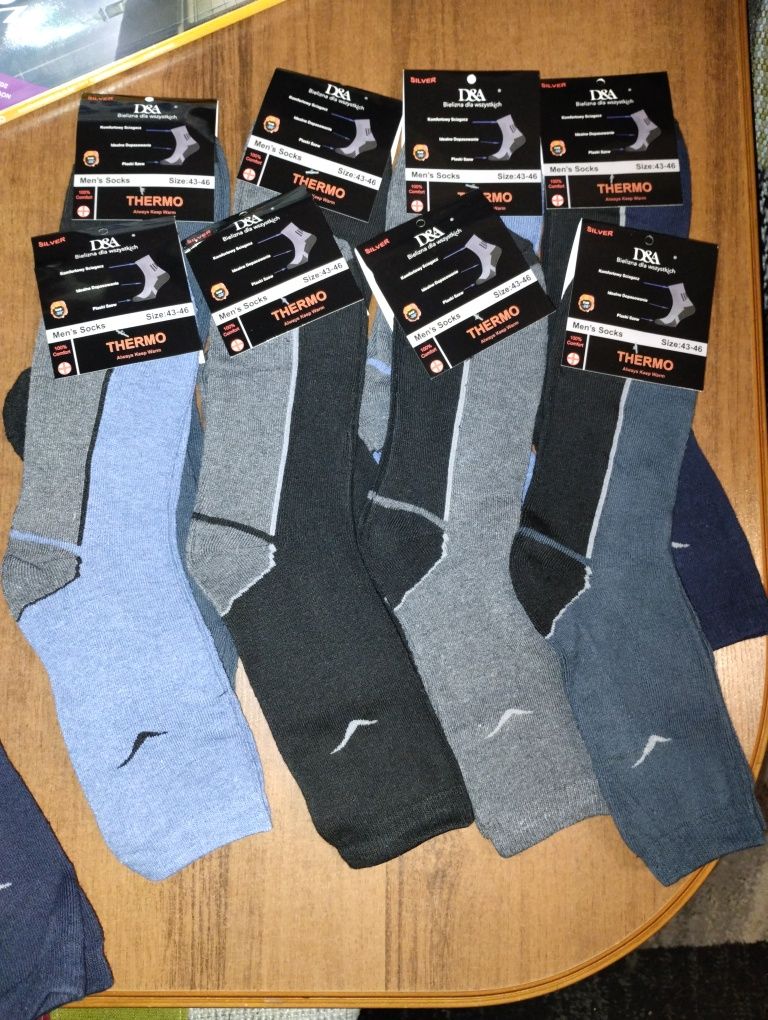 Thermo Men's Socks,skarpety męskie frotte,ciepłe,bawełna,40-43,43-46