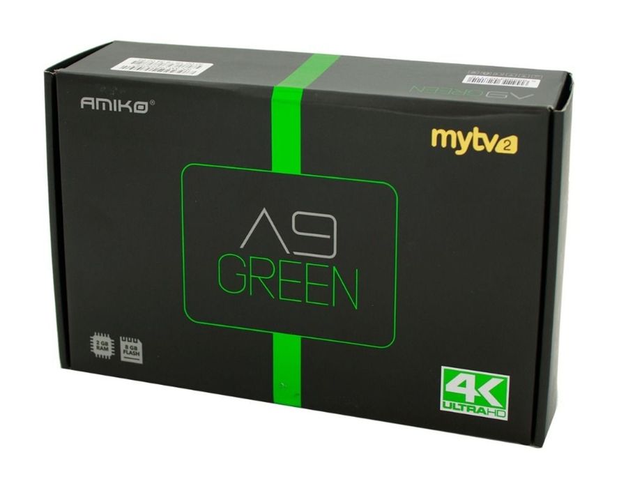 Amiko A9 Green - 2G/8G - IPTV - Android 11 - MyTv2 - Novas C/Garantia