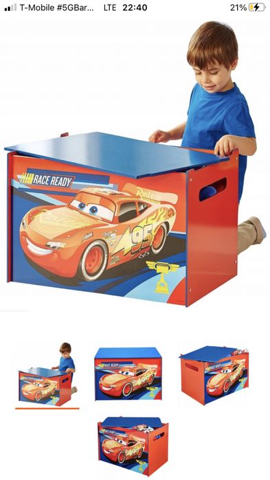 Skrzynia pudło na zabawki zygzak McQueen