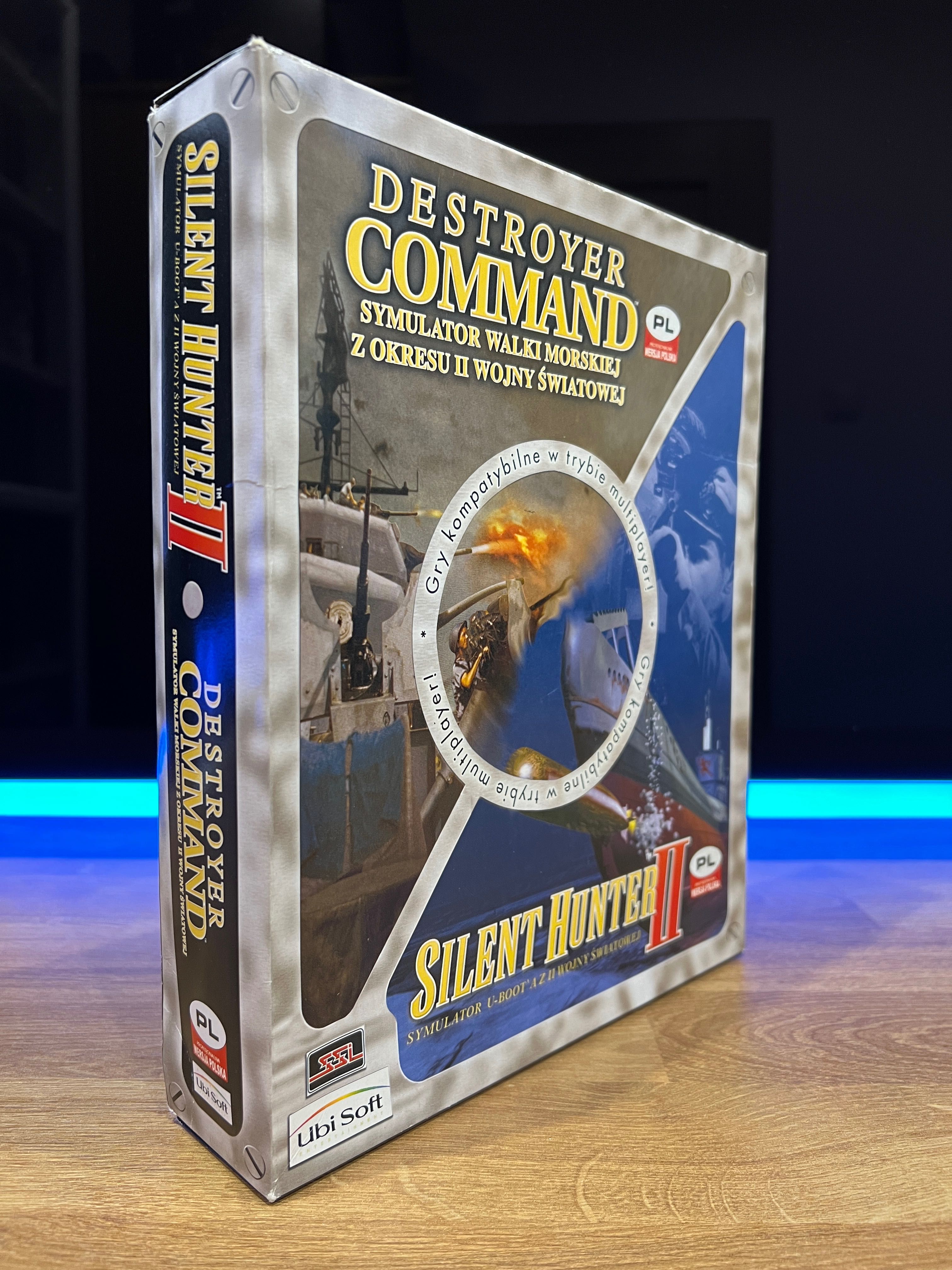 Destroyer Command / Silent Hunter II (PC PL 2002) BIG BOX komplet