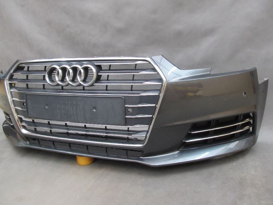 Zderzak przedni Audi A4 B9 15 - 19 Pdc-6 + Atrapa Lakier LZ7S