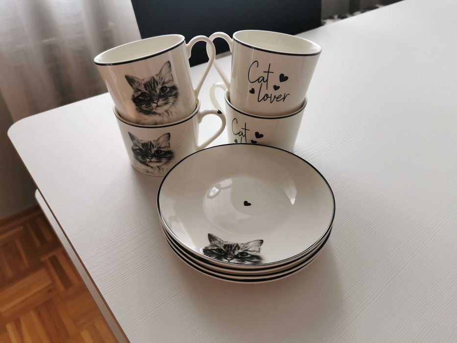 Kawa z kotem filiżanki zestaw Home&You