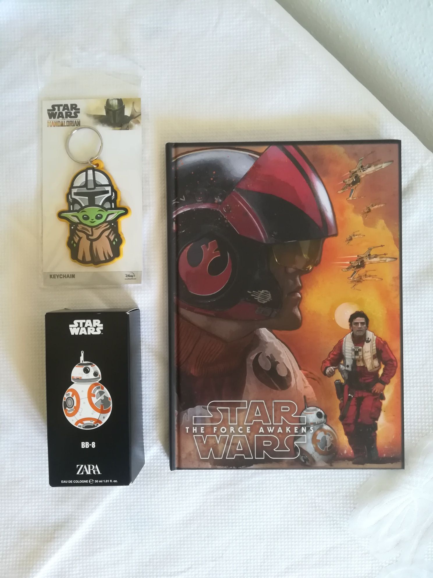 Conjunto perfume, porta chaves e caderno Star Wars