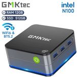 Міні ПК GMKtec G2 Mini PC, Intel N100, 12 GB RAM, 512 GB SSD, Windows