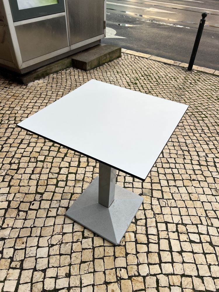 Mesa de jantar branco 60x60 8 peças