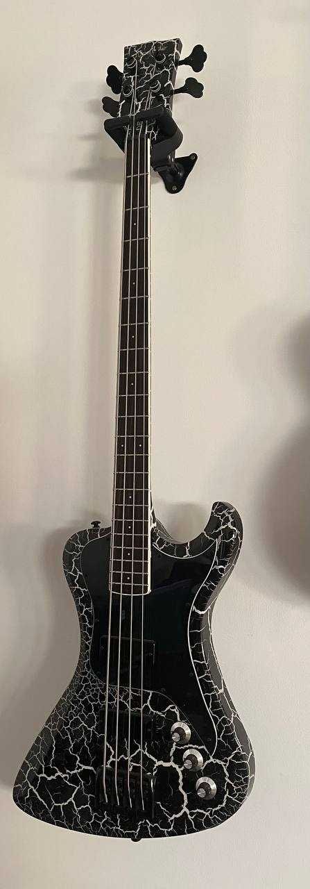 Dunable DE R2 Bass Black/White Crackle 2024 - Long Scale