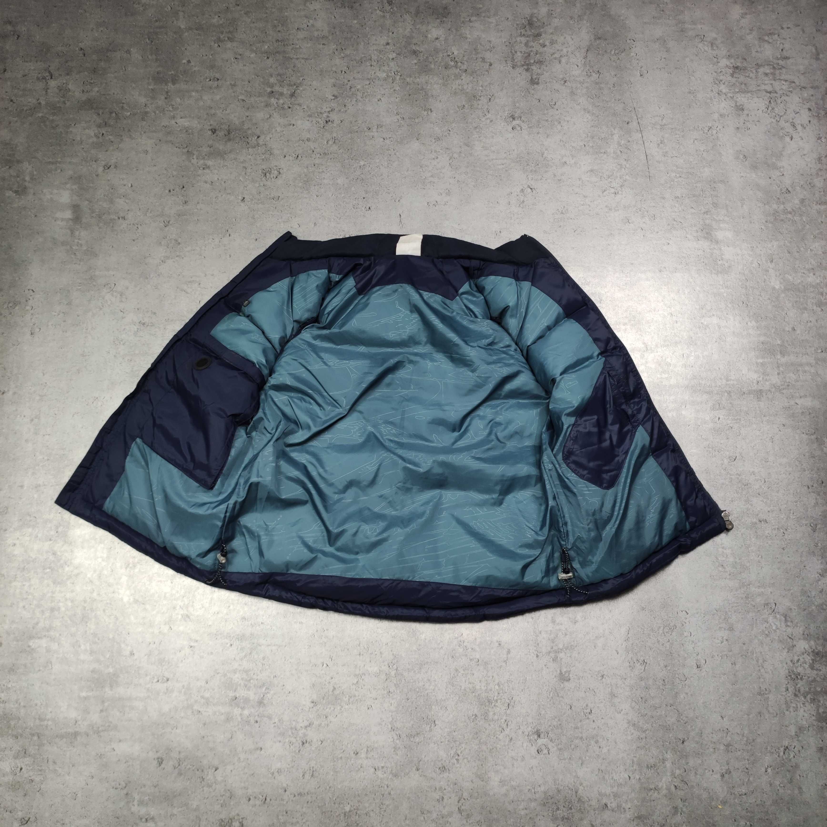 DAMSKA Puchowa DOWN Kamizelka Zimowa Adidas Ocieplona Granatowa Logo