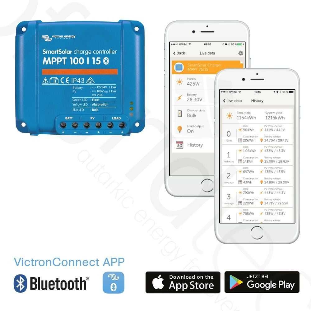 Victron Energy MPPT контроллер 100V 15 Amp
12/24-Volt