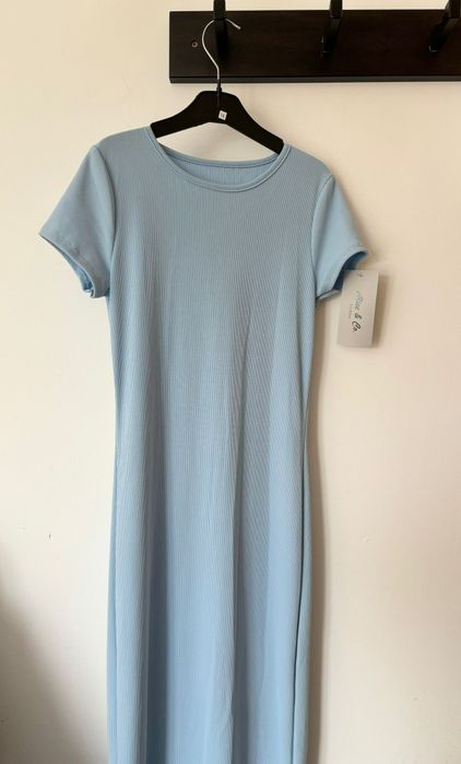 Vestido azul comprido