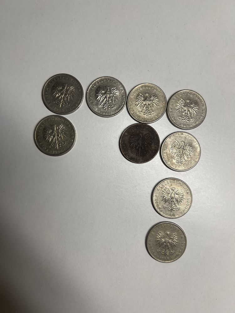 9x monet 1984/1986/1987/1988 znak meniczny