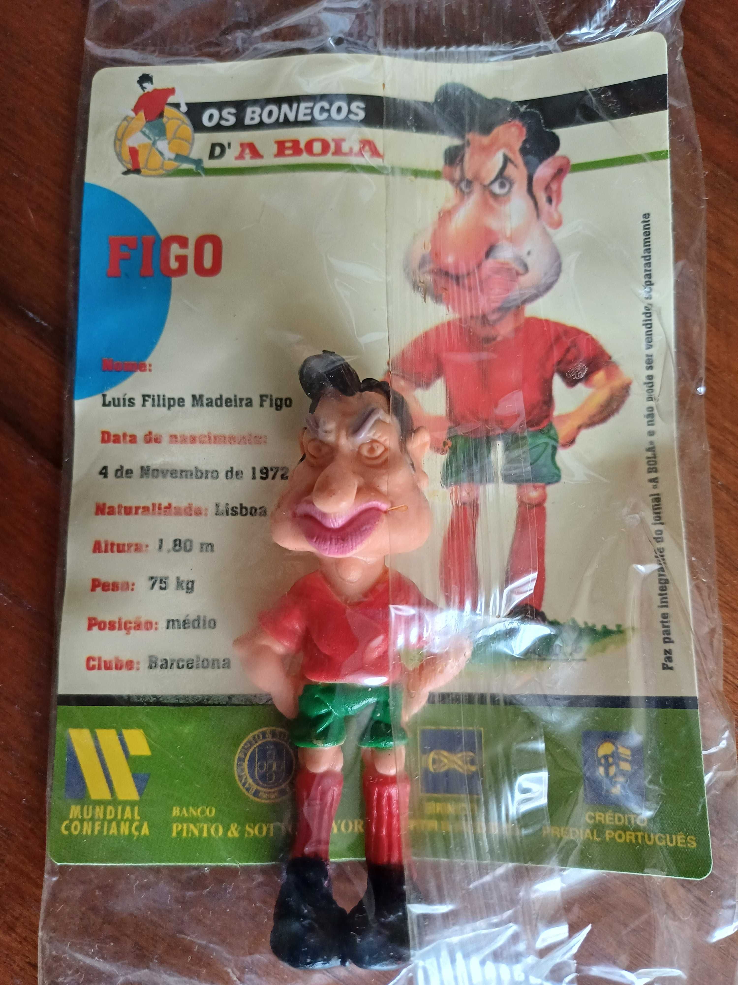 Coleção completa 11 bonecos, da seleção de Portugal, EURO 1996, A BOLA