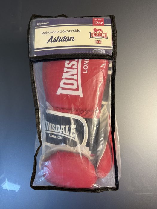 Rękawice bokserskie LONSDALE ASHDON 12 OZ CZERWONE