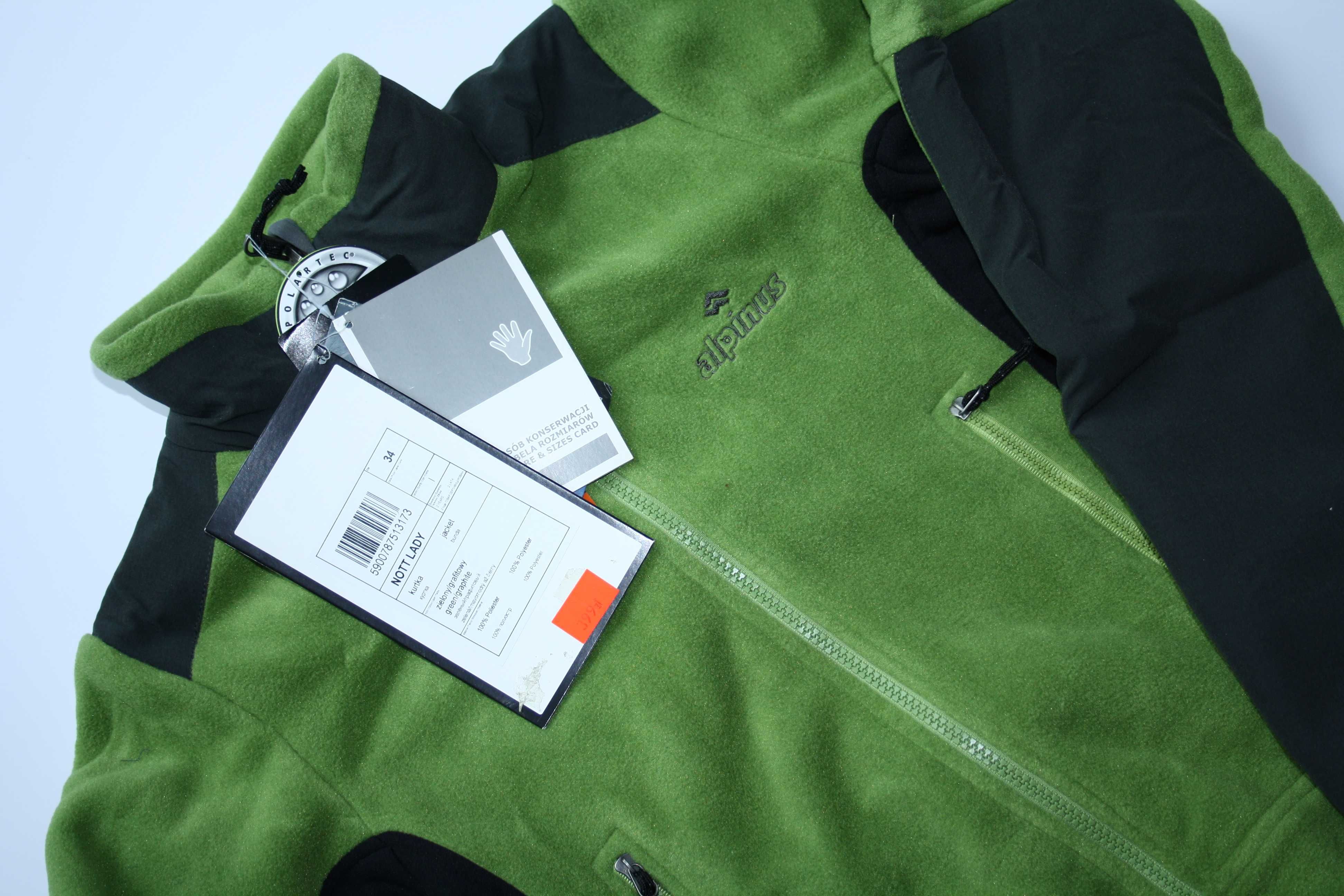 Damska kurtka polarowa ALPINUS NOTT LADY bluza M 38 zielony