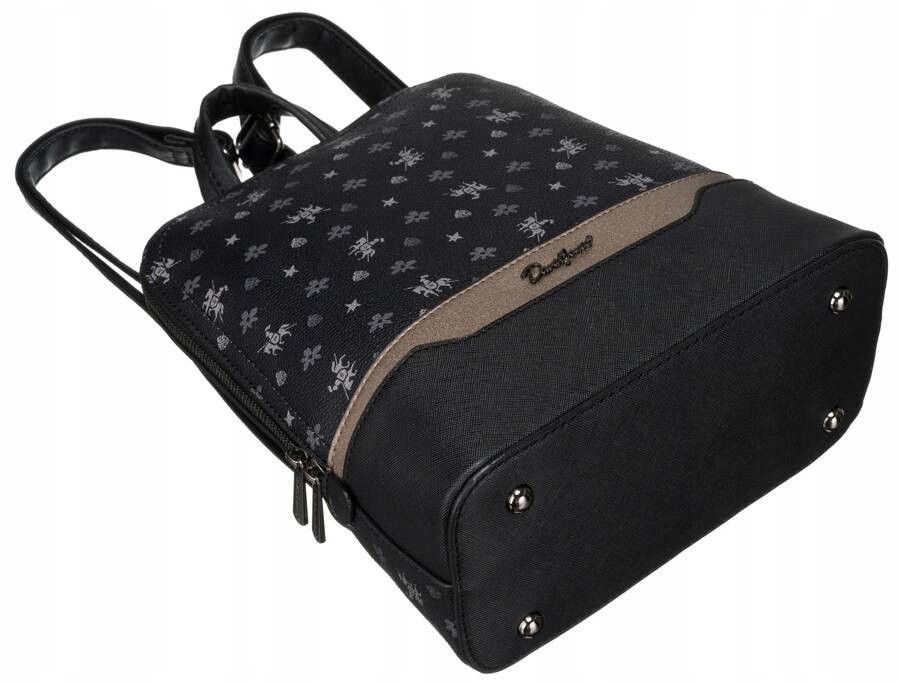 elegancki plecaczek damski ze skóry ekologicznej - david jones