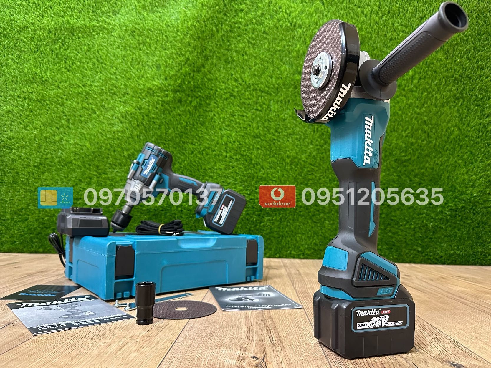 Набір 2 В 1 Makita Гайковерт DTW1002Bl + Болгарка DGA504 36V 9Ah флекс