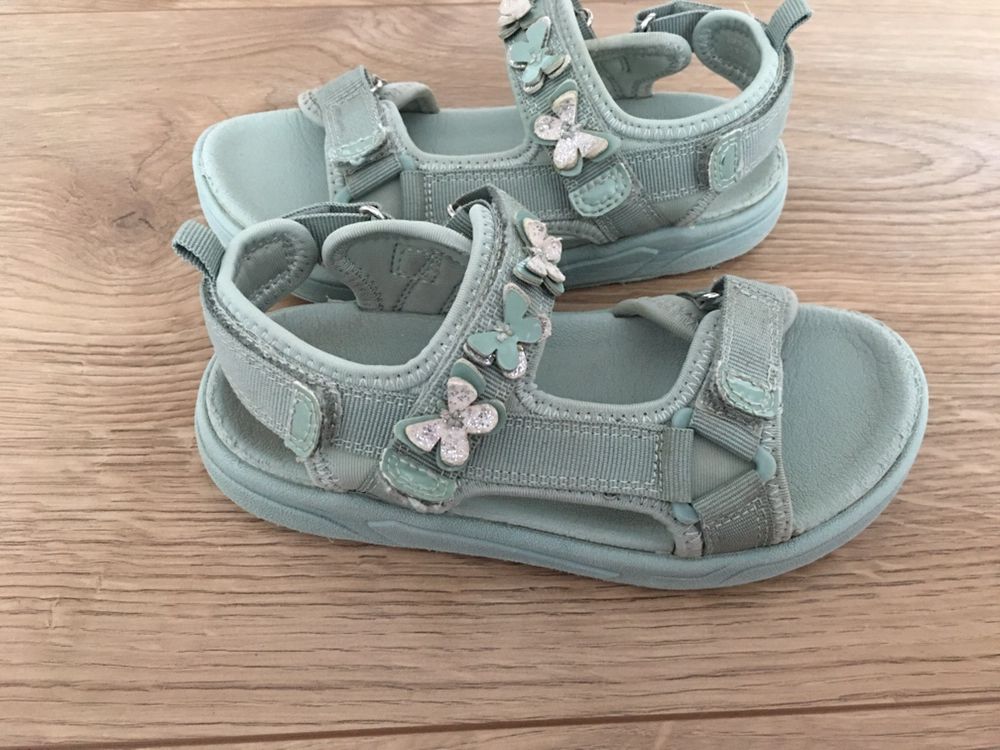 Sandalki miętowe pianka eva H&M 29