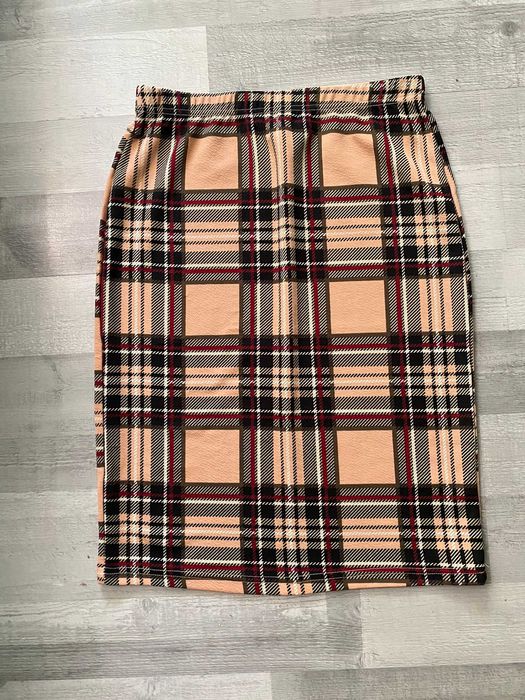 Spódnica w kratę kratkę tuba obcisła lato spódniczka z gumką M Shein