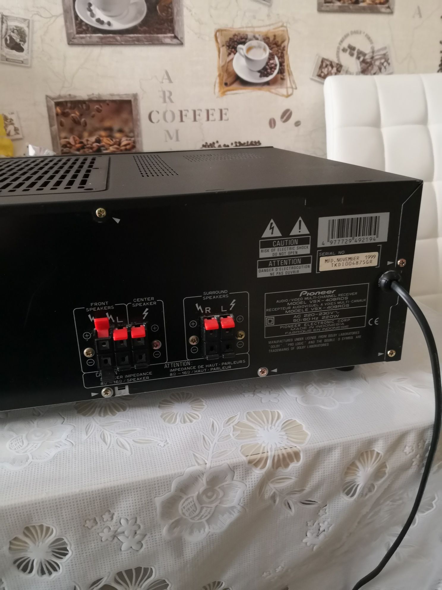 Amplituner Pioneer VSX-409RDS uszkodzony
