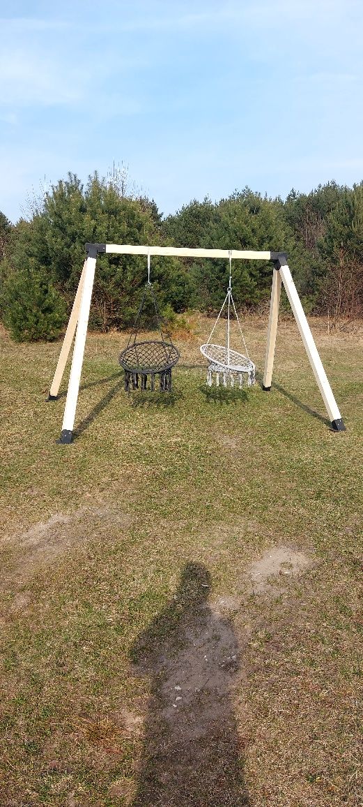 Huśtawka ogrodowa bocianie gniazdo wszystko do ogrodu drewniana loft