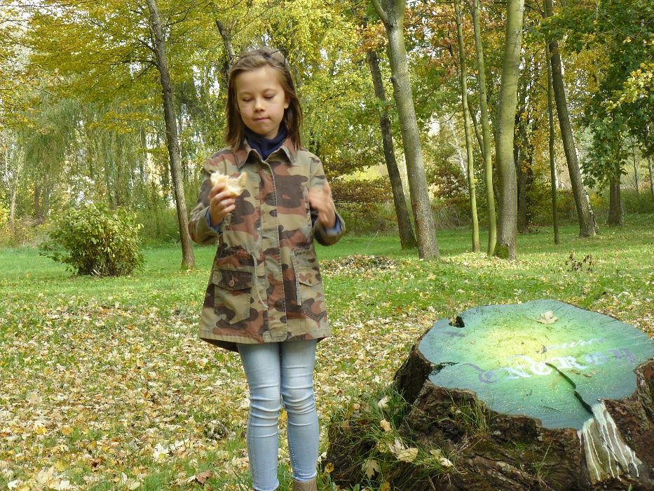 Kurtka moro Sisley 7/8 lat ( 130cm )