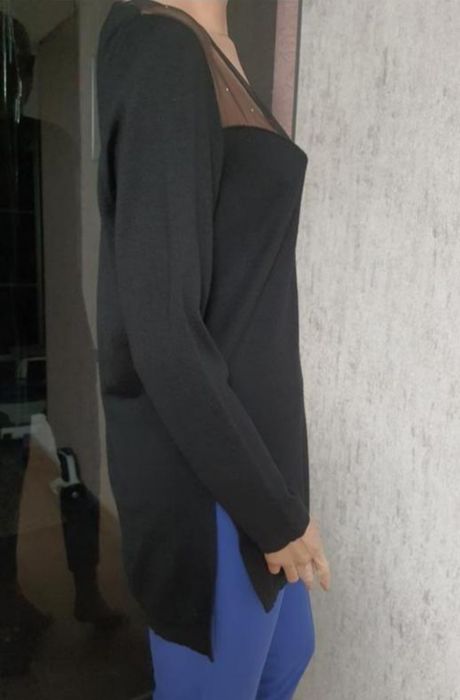 Блузка свитер италия кофта сеточка стразы