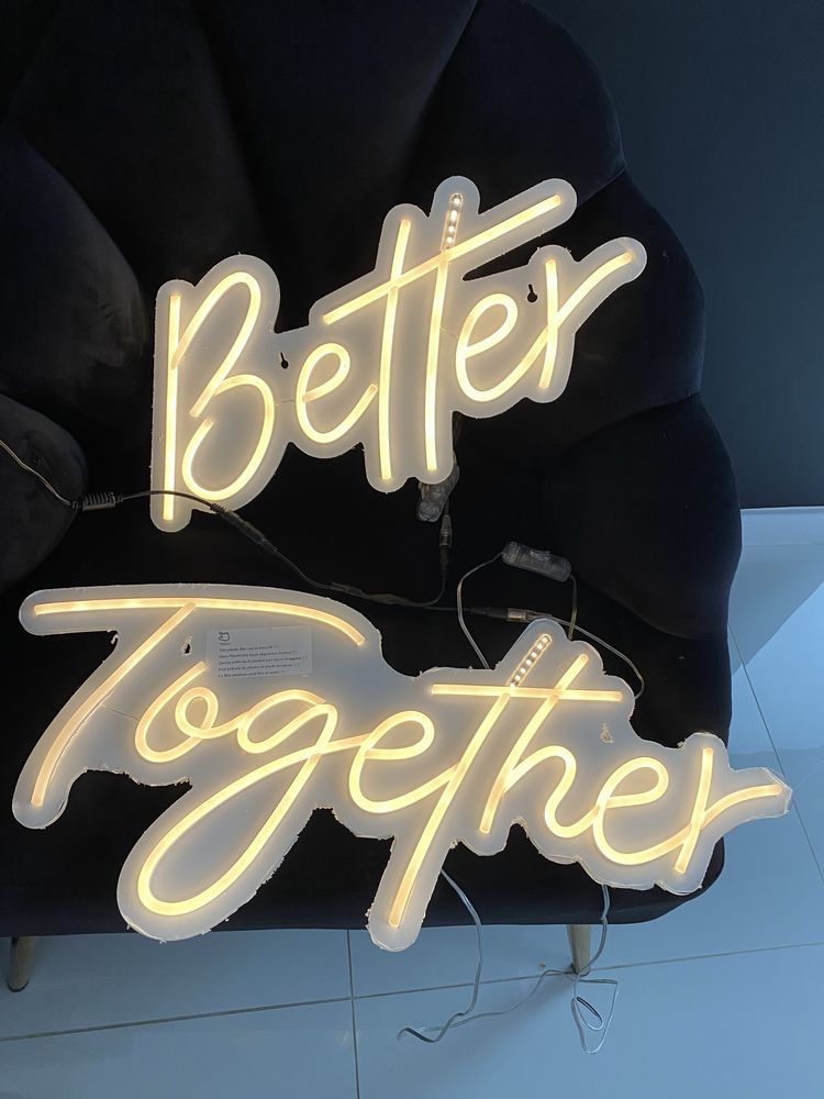 Sprzedam Duży neon Better Together ślub wesele